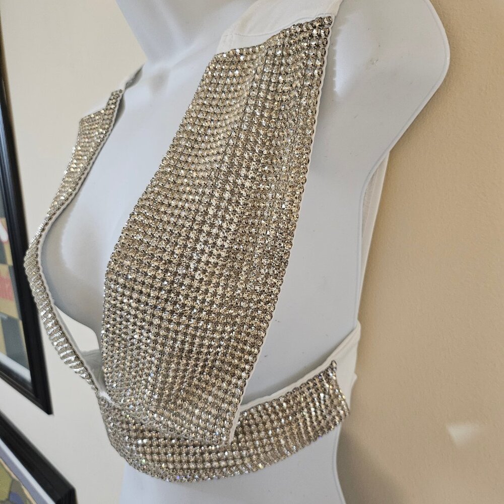 Geebin Flores Rhinestone Top - Size M - Picture 2 of 10